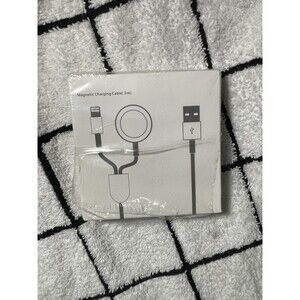 2-in-1 Magnetic Charger USB Cable For Apple Watch SE/6/5/4/3/2/1 iPhone 11/8/7/X
